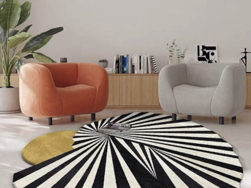 Monochrome Sun Rug