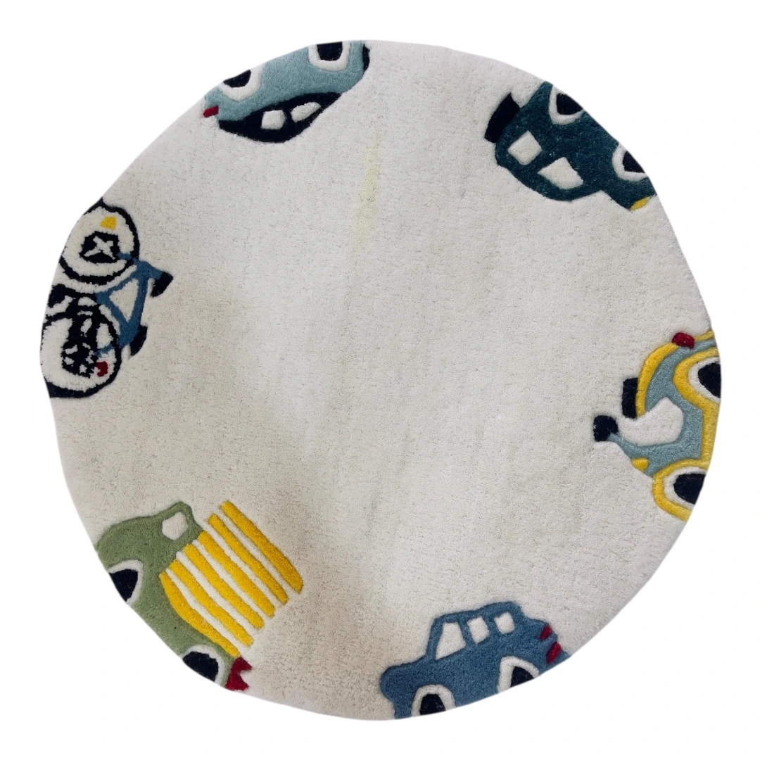White Cars Rug